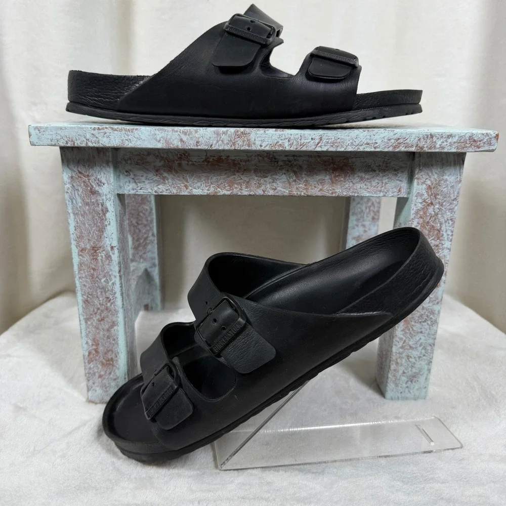 Birkenstock Arizona EVA Sandals Mens 11 Black Waterproof Double Strap Slides
